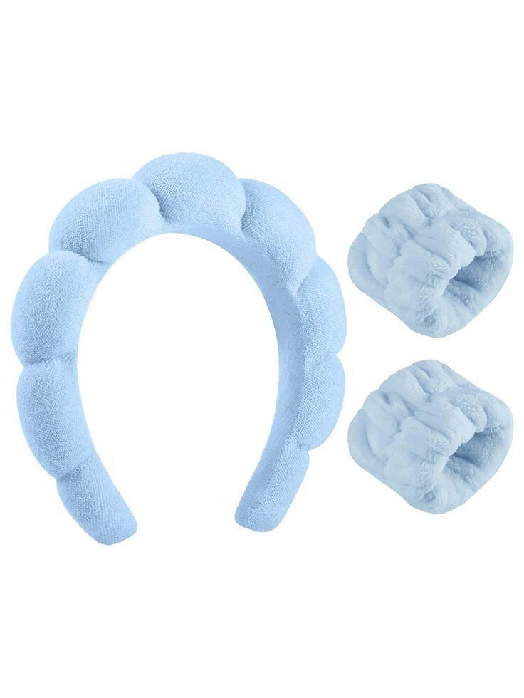 Diadema y muñequera para rutina skincare